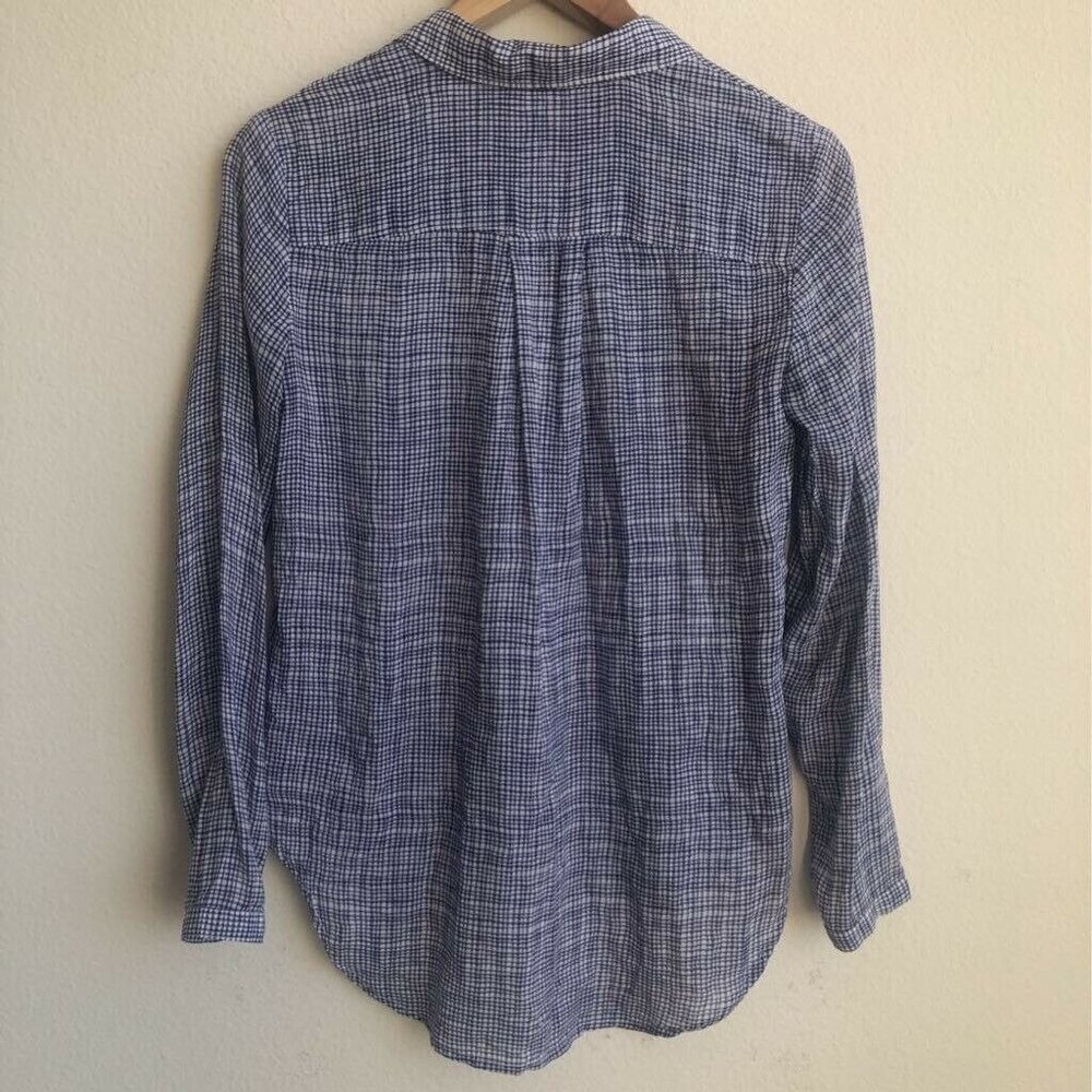 Cloth & Stone Popover Shirt Blue White Pockets XS - Picture 5 of 8